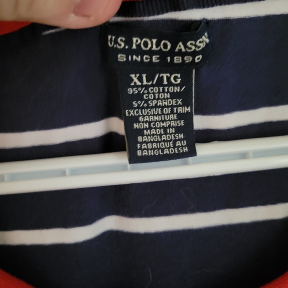 Women's XL US Polo Association Short Sleeve Nautical Stripe Jersey T-Shirt Dress - Picture 2 of 3